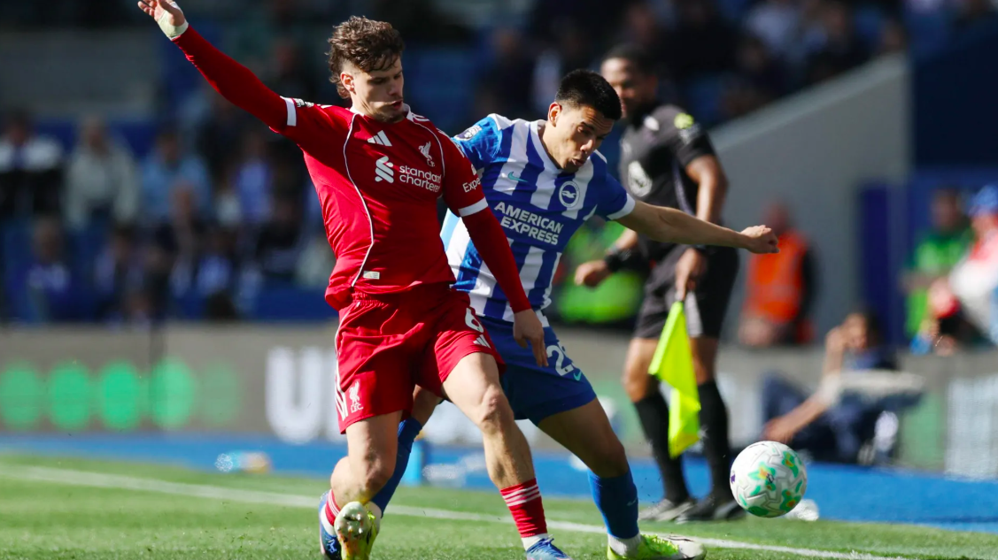 英超爆冷战：布莱顿2-1利物浦 维尔贝克梅开二度